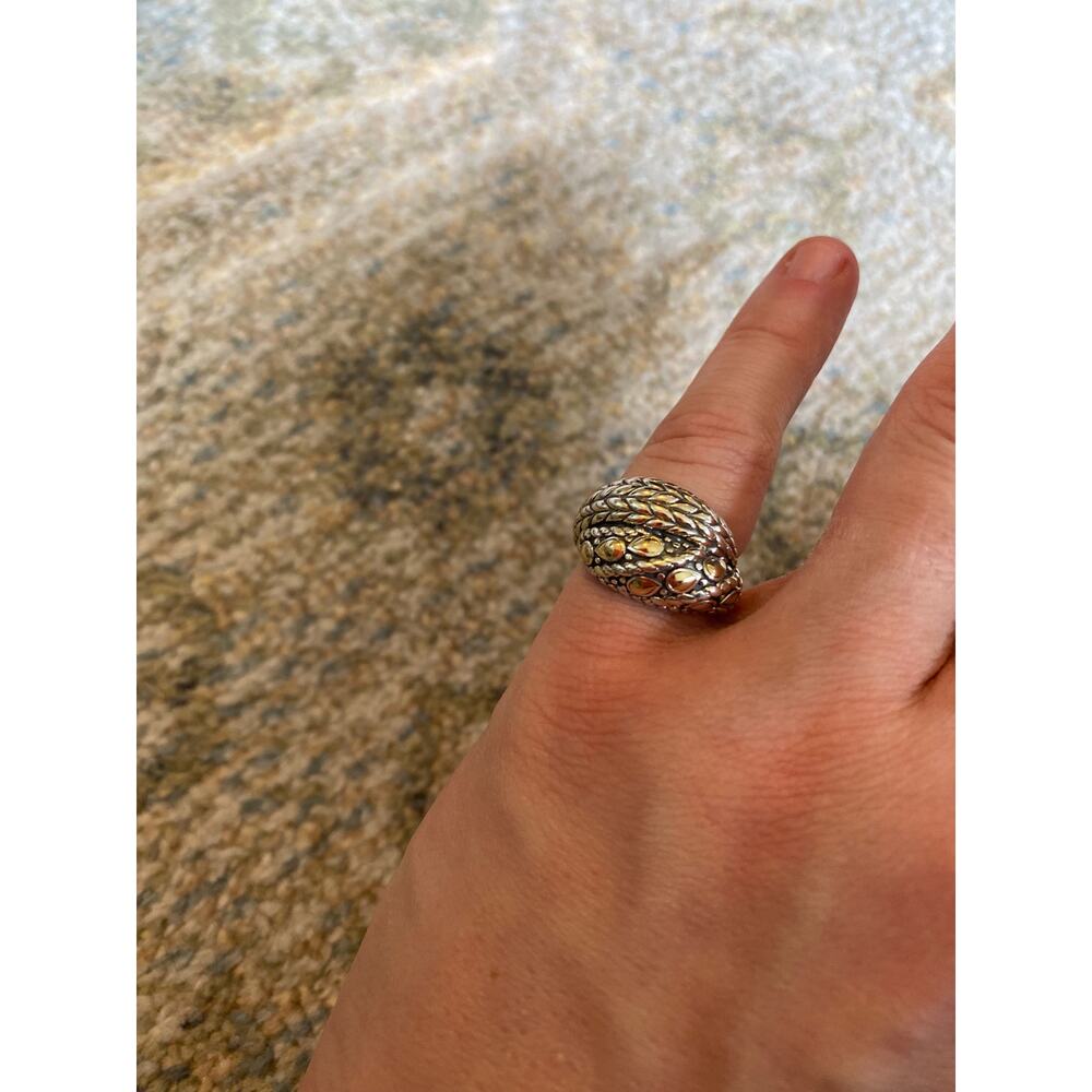 JAI Sterling & 14K Sukhothai & Basketweave Twist Ring, Size 5 - Picture 4 of 9